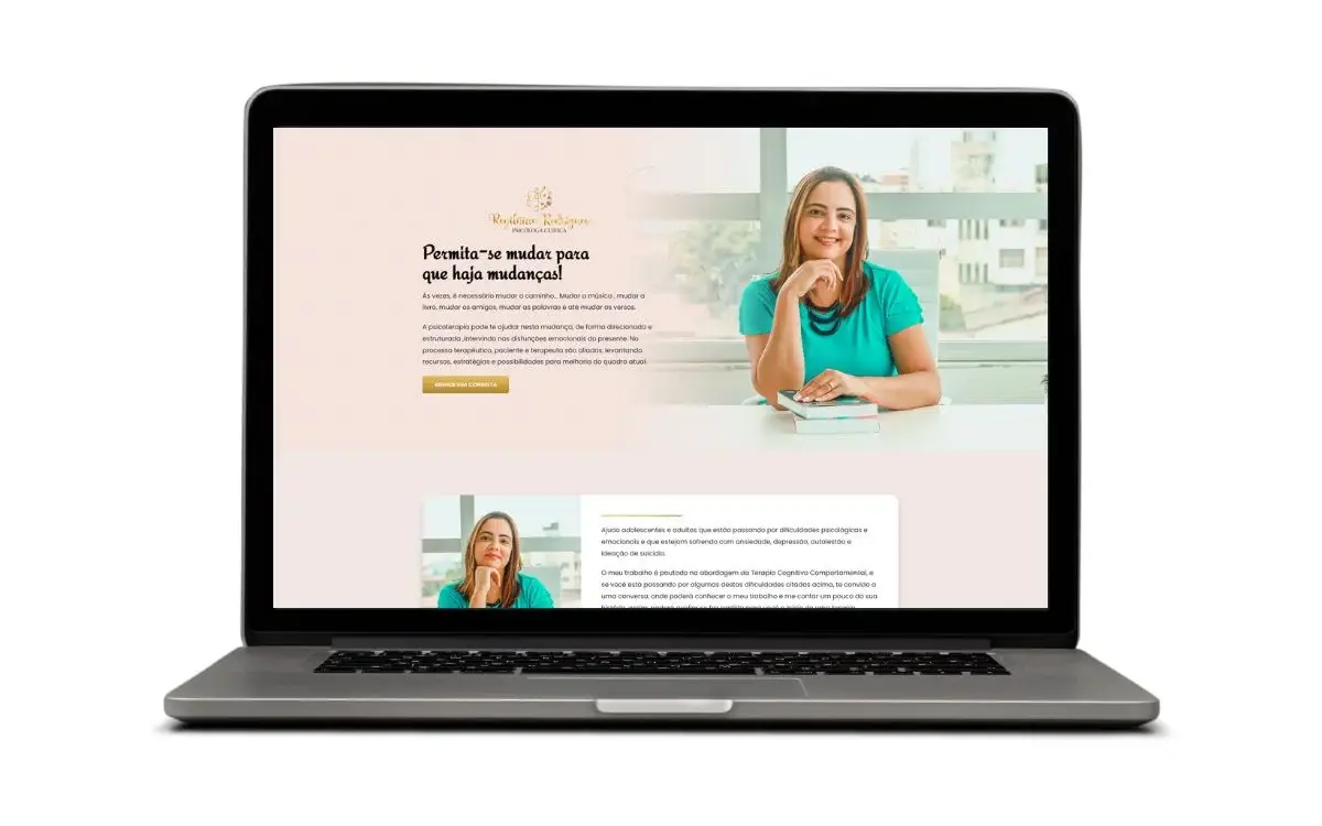 Website profissional desenvolvido para Regilâine Rodrigues Psicóloga Clínica