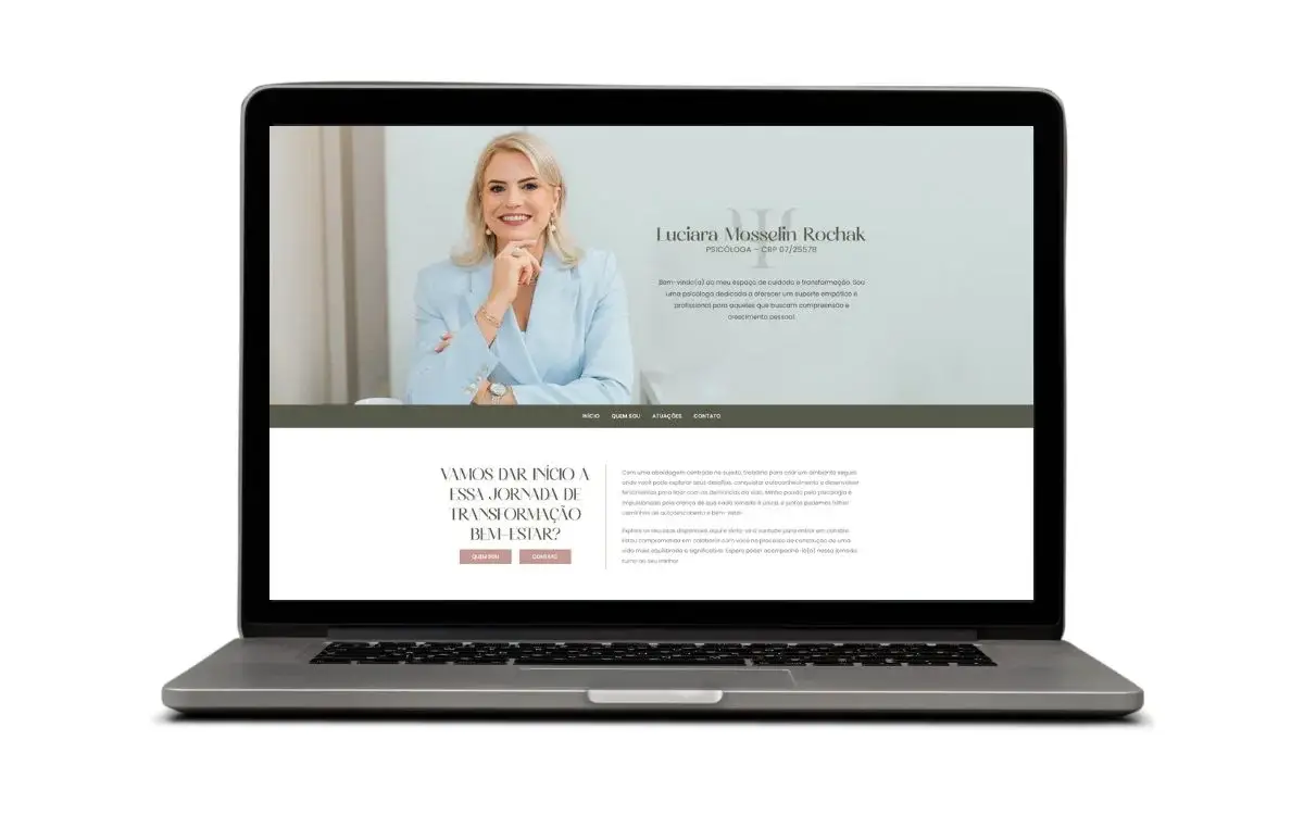 Website institucional desenvolvido para Luciara Rochak Psicóloga